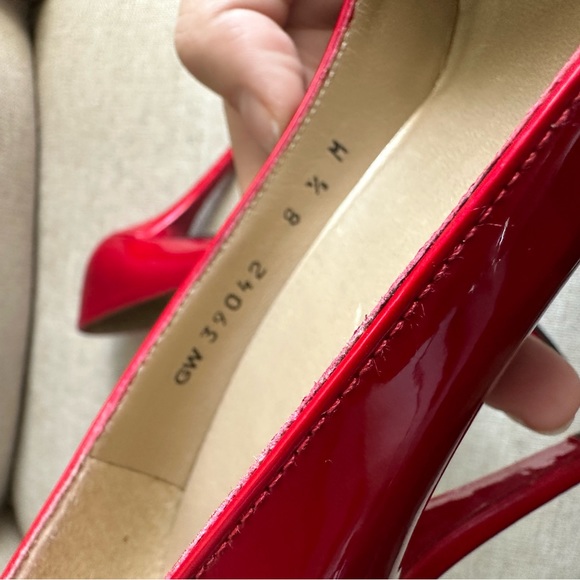 Stuart Weitzman Red Patent Leather Shoes 8.5 - Picture 2 of 4